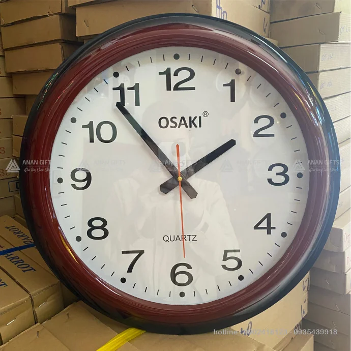 Đồng Hồ Treo Tường Cỡ Lớn - Đồng Hồ Treo Tường Viền Gỗ Sang Trọng