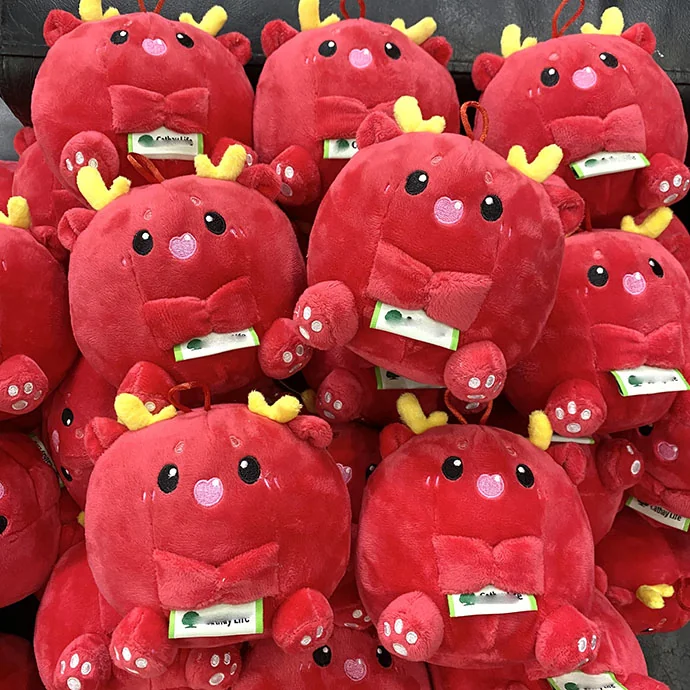 Móc Khoá Rồng Nhung Membor Dễ Thương In Logo Theo Yêu Cầu