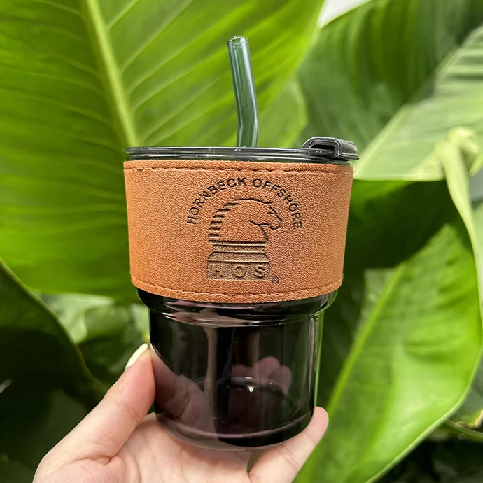 Ly Thủy Tinh Bọc Da In & Khắc Logo - Giá Rẻ, Đẹp, Sang Trọng