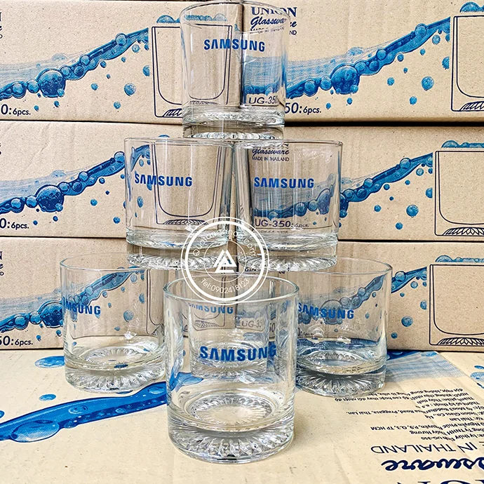Ly Thủy Tinh Union UG350 In Logo - Quà Tặng Cao Cấp Theo Yêu Cầu