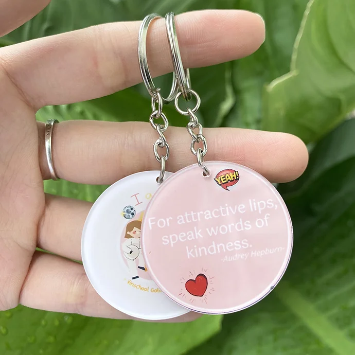 Móc Khóa Acrylic Tròn In Logo Theo Yêu Cầu Doanh Nghiệp – Quà Tặng Sự Kiện