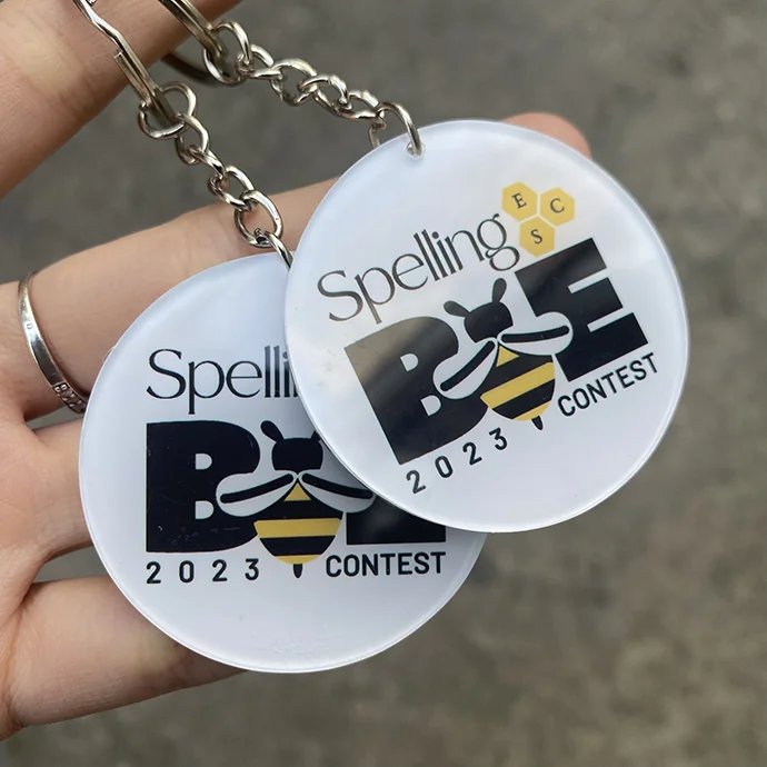 Móc Khóa Mica Tròn In Logo Theo Yêu Cầu – Gia Công Giá Xưởng