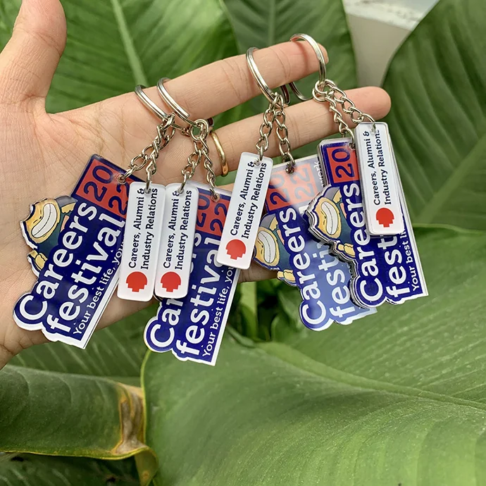 Móc Khóa Mica In Logo Theo Yêu Cầu – Tạo Hình & Đổ Keo Cắt CNC