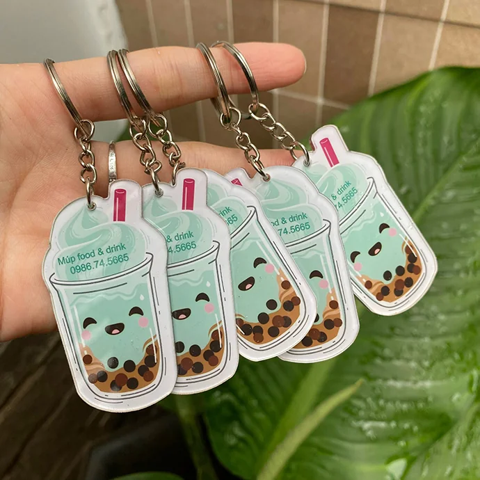 Móc Khóa Mica Cao Cấp – In Hình/Kích Thước Theo Yêu Cầu, In Logo Theo Yêu Cầu