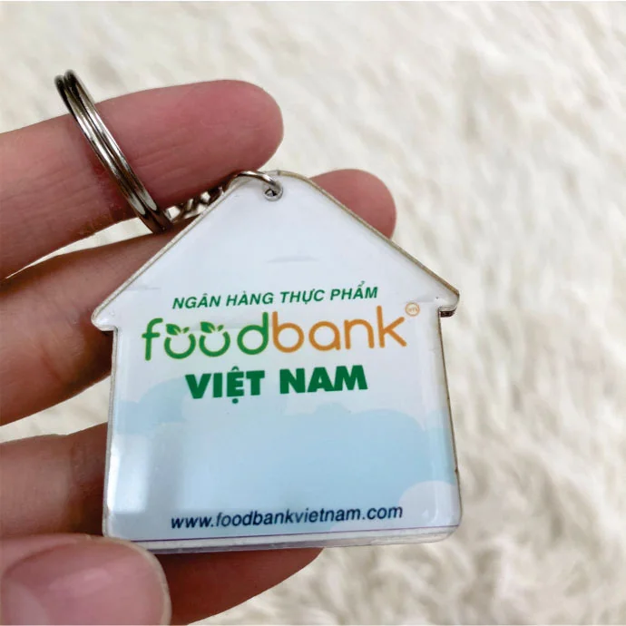 Móc Khóa Mica Hình Ngôi Nhà – Móc Khóa Quà Tặng In Theo Yêu Cầu