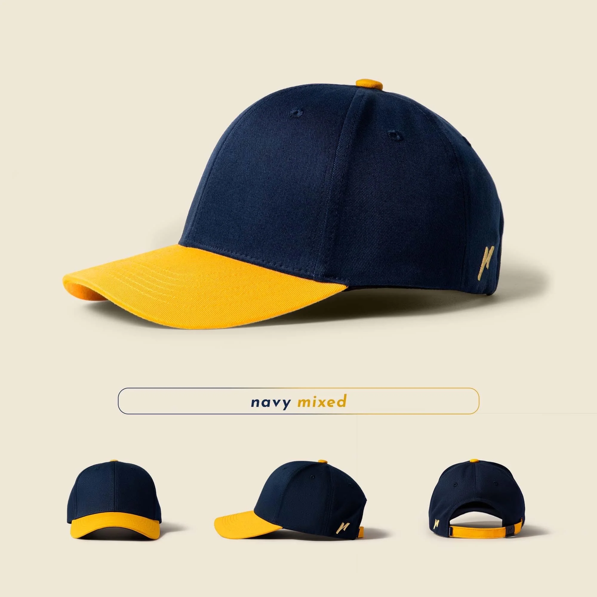 Mũ Lưỡi Trai Vàng Đen In Logo Thiết Kế Theo Yêu Cầu