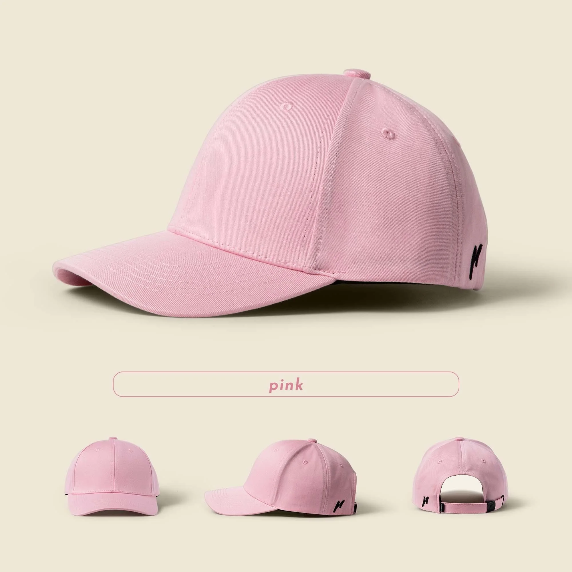 Mũ Lưỡi Trai Màu Hồng In Logo Thiết Kế Theo Yêu Cầu