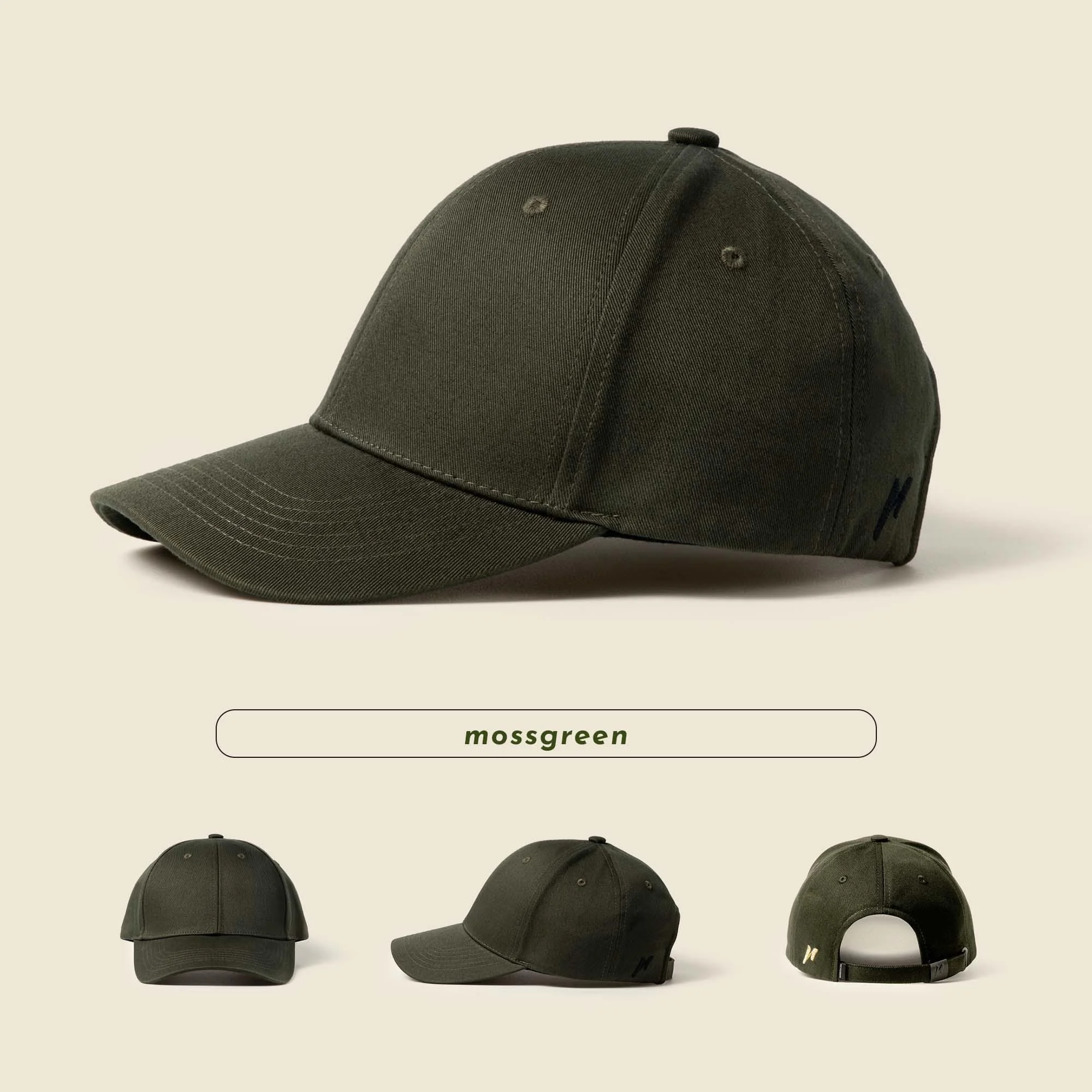 Mũ Lưỡi Trai Màu Xanh Rêu In Logo Thiết Kế Theo Yêu Cầu