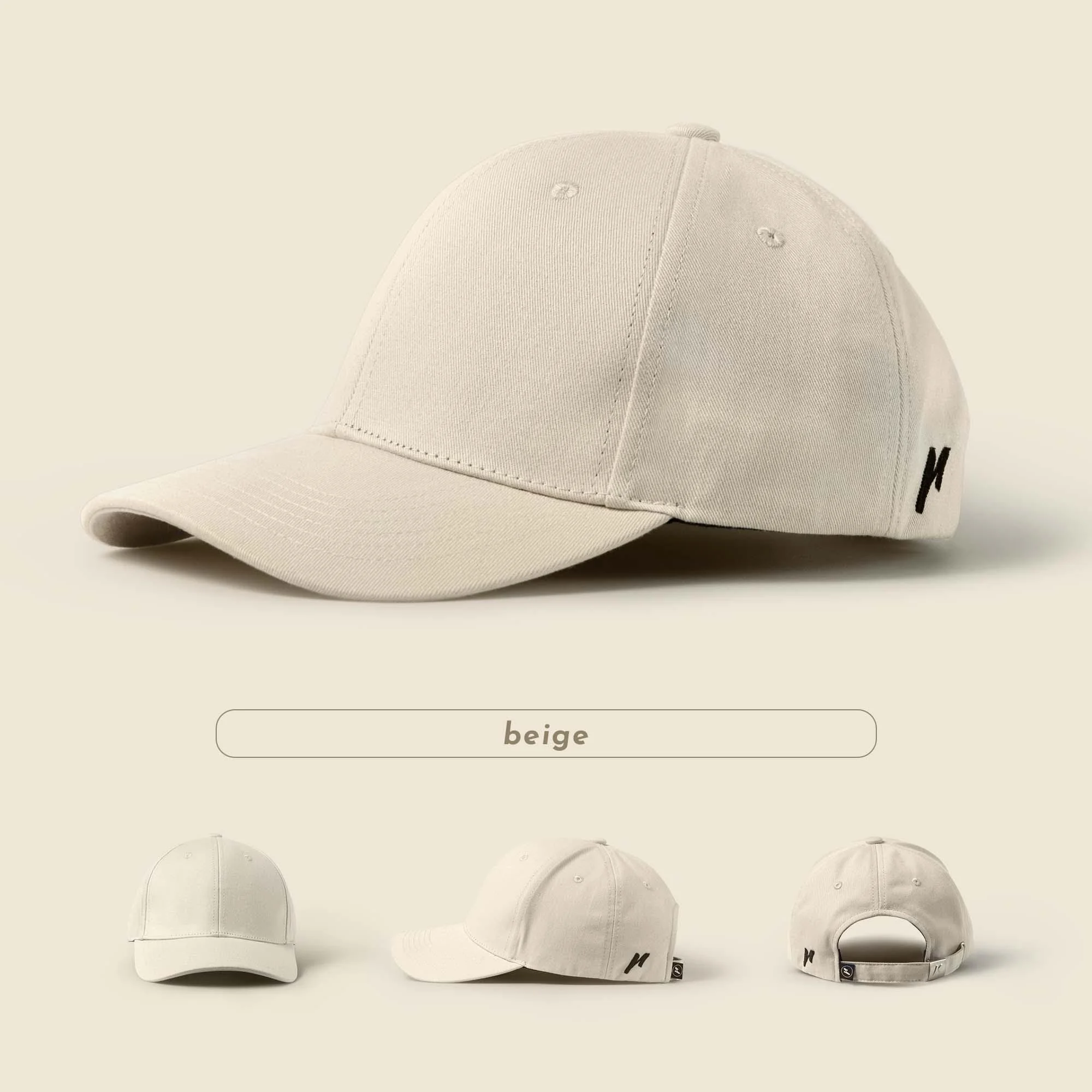 Mũ Lưỡi Trai Màu Be (Beige) In Logo Thiết Kế Theo Yêu Cầu