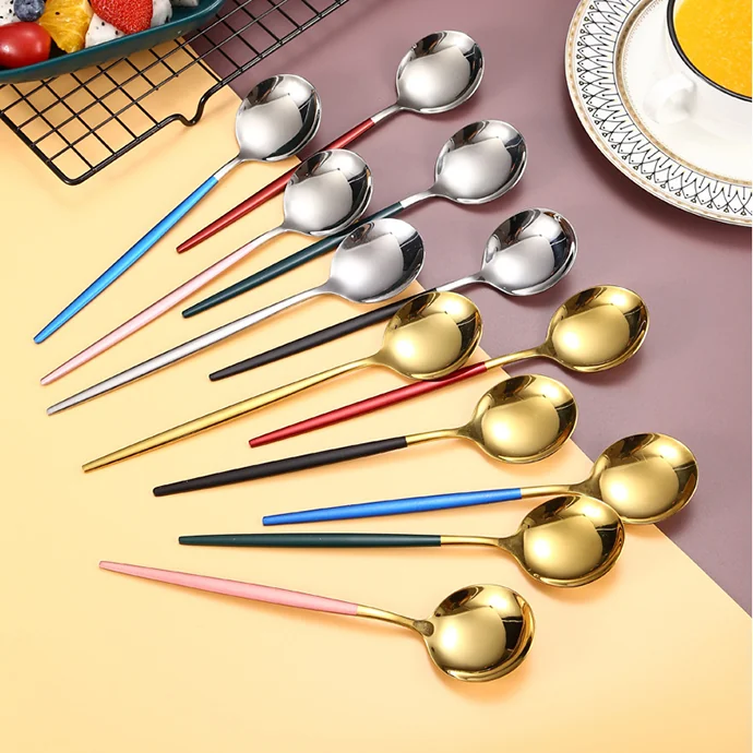 Muỗng Inox Cao Cấp Nhiều Màu – Muỗng Mạ Vàng Sang Trọng