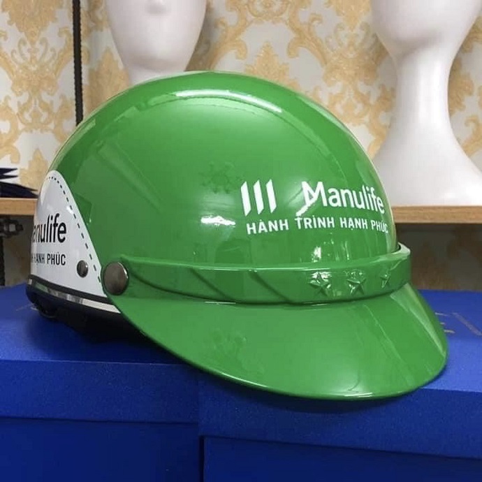 NÓN BẢO HIỂM QUÀ TẶNG NỬA ĐẦU IN LOGO MANULIFE