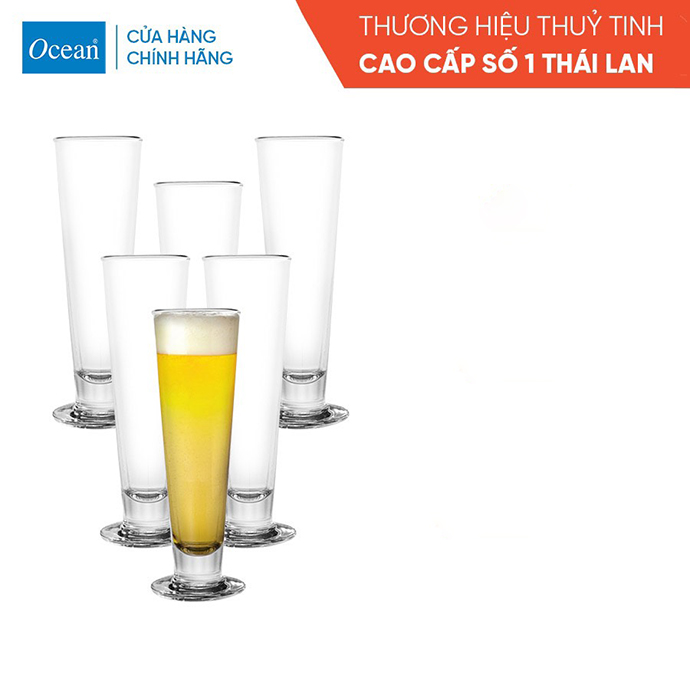 SS 01-BỘ 6 LY THUỶ TINH OCEAN VIVA FOOTED 420ML - 1B16315