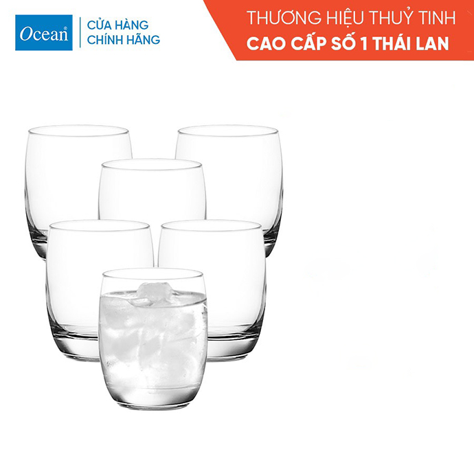 SS 09 - BỘ 6 LY THUỶ TINH OCEAN IVORY ROCK 265ML - 5B1300906G0000