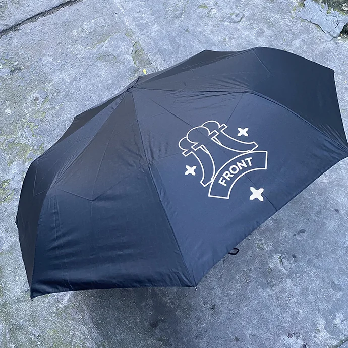 Ô Dù Gấp FRONT Màu Đen – Quà Tặng Quảng Cáo Thời Trang