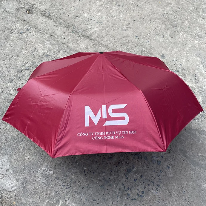 Ô Dù Cầm Tay In Logo MIS – Quà Tặng Quảng Cáo Doanh Nghiệp Công Nghệ