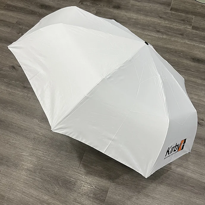 Dù Xếp Tự Động Màu Trắng In Logo Theo Yêu Cầu – Ô Dù Quà Tặng Doanh Nghiệp