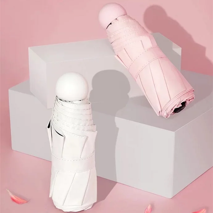 Ô Dù Gấp Ngắn Cán Tròn Pastel – Quà Tặng Doanh Nghiệp Cao Cấp