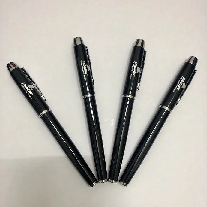 BKL 84 - Bút Ký Kim Loại Bật Nắp Màu Đen In Logo Goldsun - Quà Tặng Doanh Nghiệp Cao Cấp