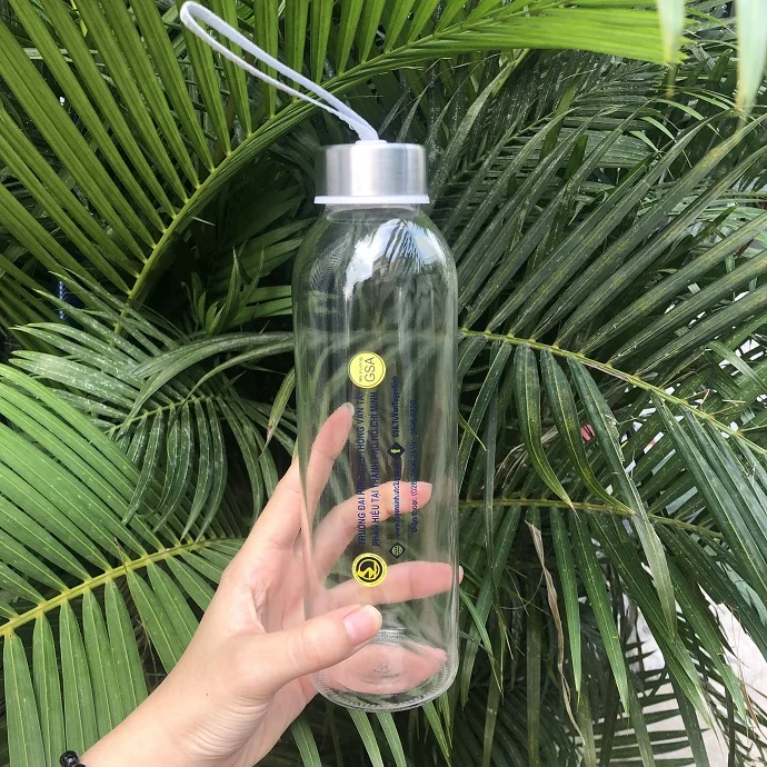 Bình Nước Thủy Tinh Nắp Inox – Quà Tặng Doanh Nghiệp Sang Trọng & An Toàn