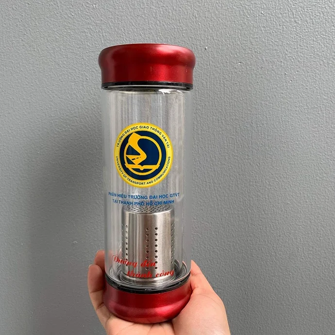 Bình Nước Thủy Tinh Nắp Inox – Quà Tặng Doanh Nghiệp Cao Cấp & Bền Đẹp