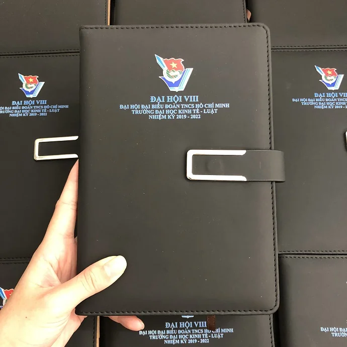 Sổ Tay Bìa Da Màu Đen Khóa Kim Loại – Sổ Ghi Chép Cao Cấp