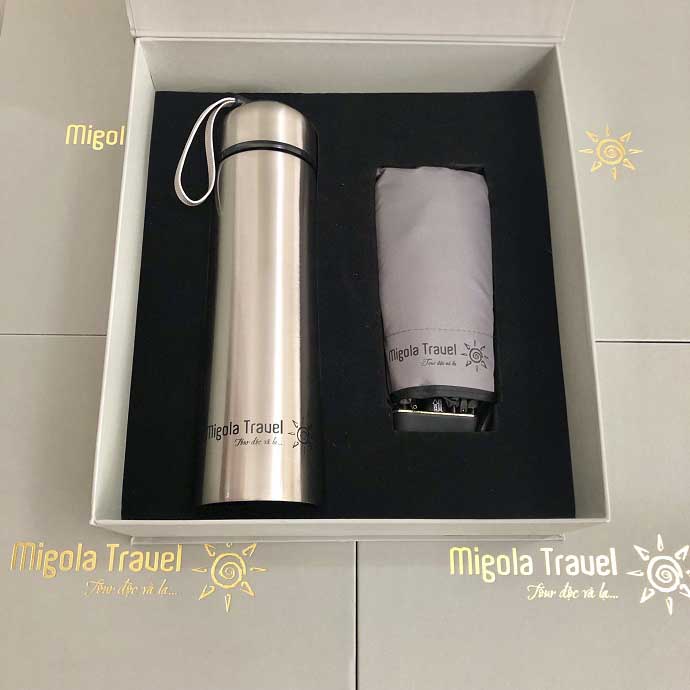 BỘ GIFTSET BÌNH GIỮ NHIỆT VÀ DÙ