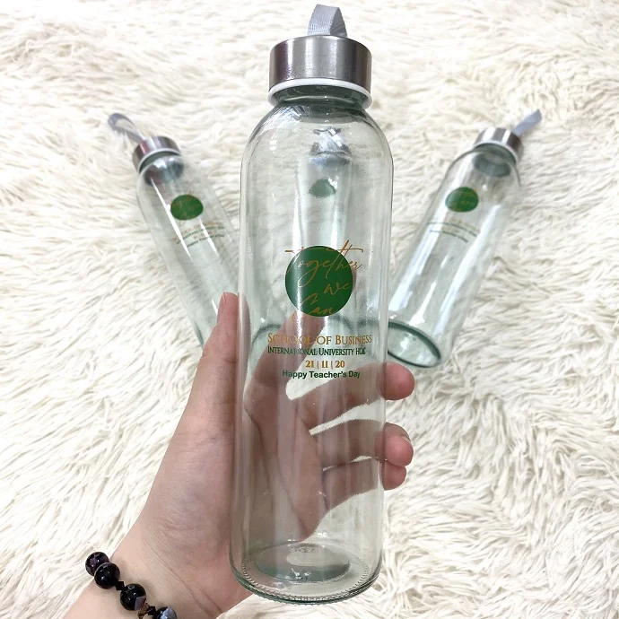 Bình Thủy Tinh In Logo Theo Yêu Cầu – Quà Tặng Doanh Nghiệp Cao Cấp