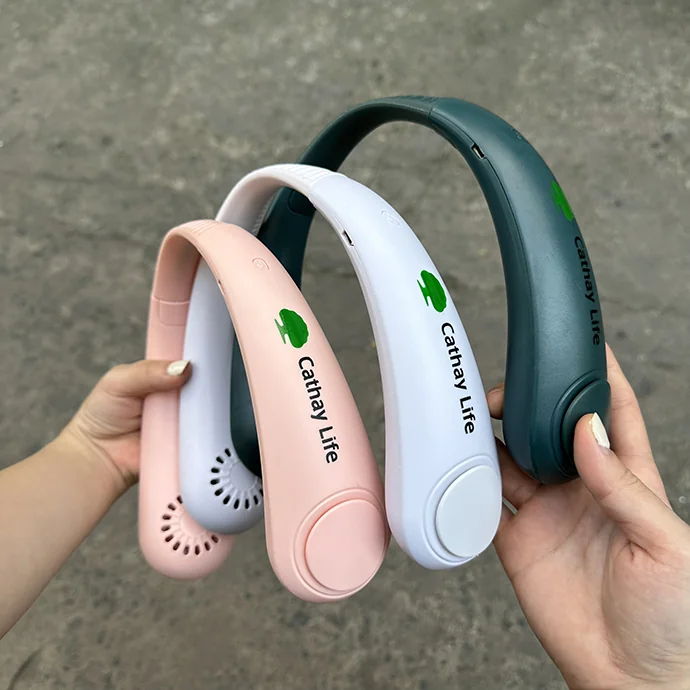 Quạt Đeo Cổ 4000mAh In Logo Theo Yêu Cầu – Quạt Mini 3 Tốc Độ Cao Cấp