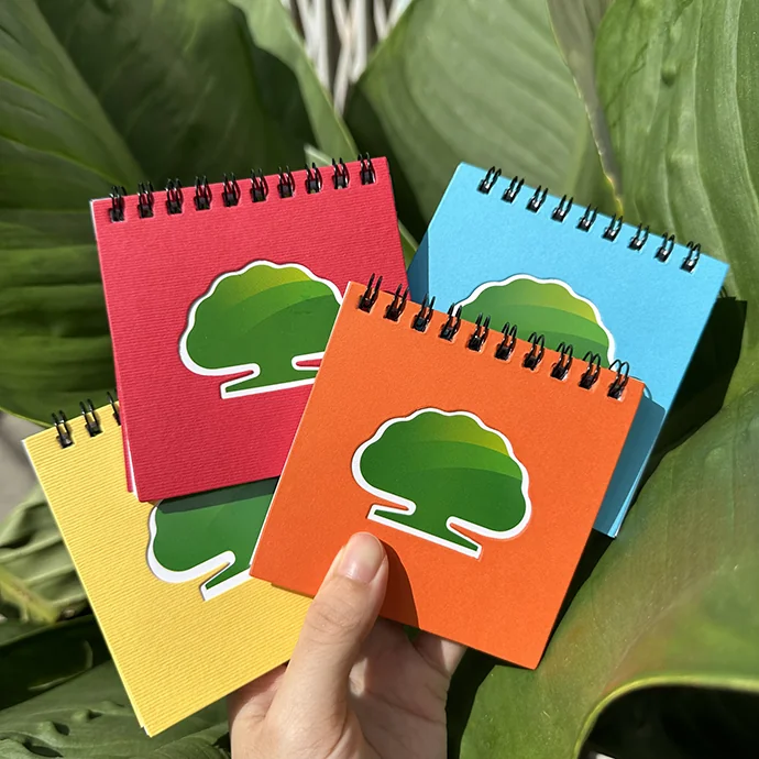 Sổ Tay A7 Gáy Lò Xo Logo – Sổ Ghi Chú Mini Nhỏ Gọn, Tiện Lợi