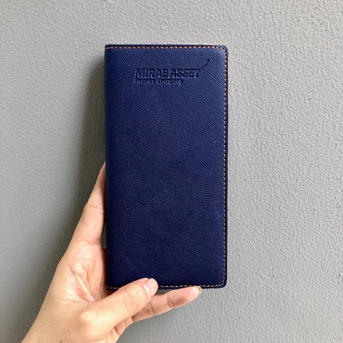 Sổ Da Cao Cấp Màu Xanh Navy – Dập Logo Sang Trọng