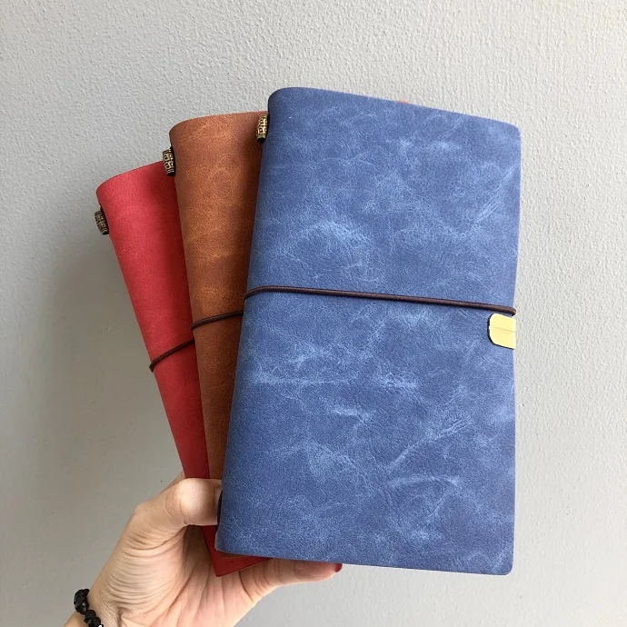 Sổ Da Bìa Mềm Vintage Cao Cấp – Notebook Handmade Dây Buộc