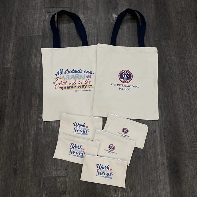 Túi Vải Canvas Dây Đai In Logo Hai Mặt - Bền Đẹp, Giá Tốt