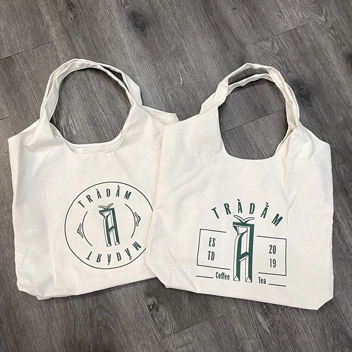 Túi Canvas Quai Liền In Logo Hai Mặt - Quà Tặng Doanh Nghiệp, In Logo Theo Yêu Cầu