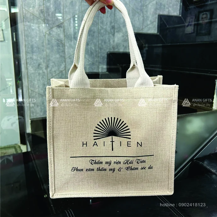 Túi Vải Đay In Logo Theo Yêu Cầu - Sản Xuất Túi Xách Du Lịch Giá Rẻ