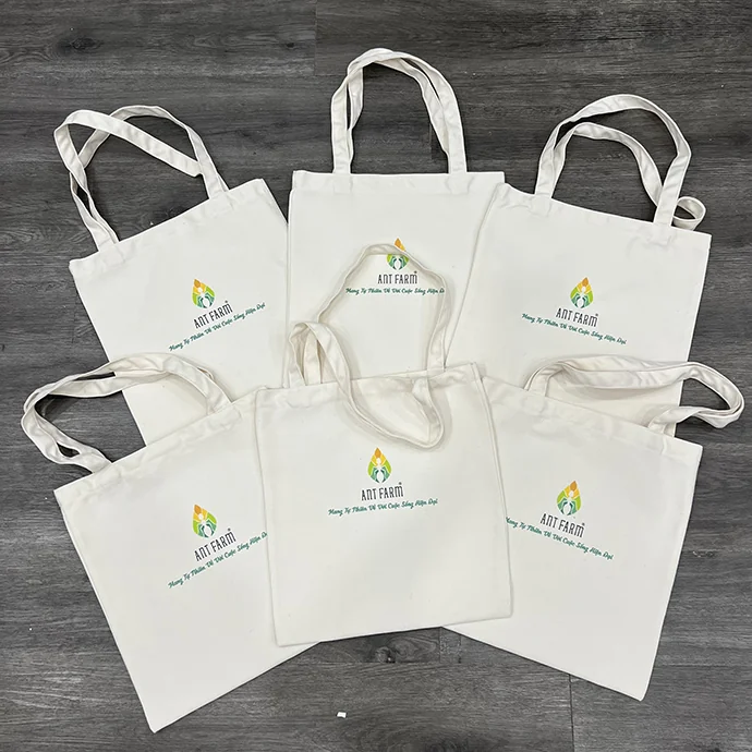 Túi Canvas In Chuyển Nhiệt ANT FARM - Sản Xuất Túi Canvas Giá Rẻ