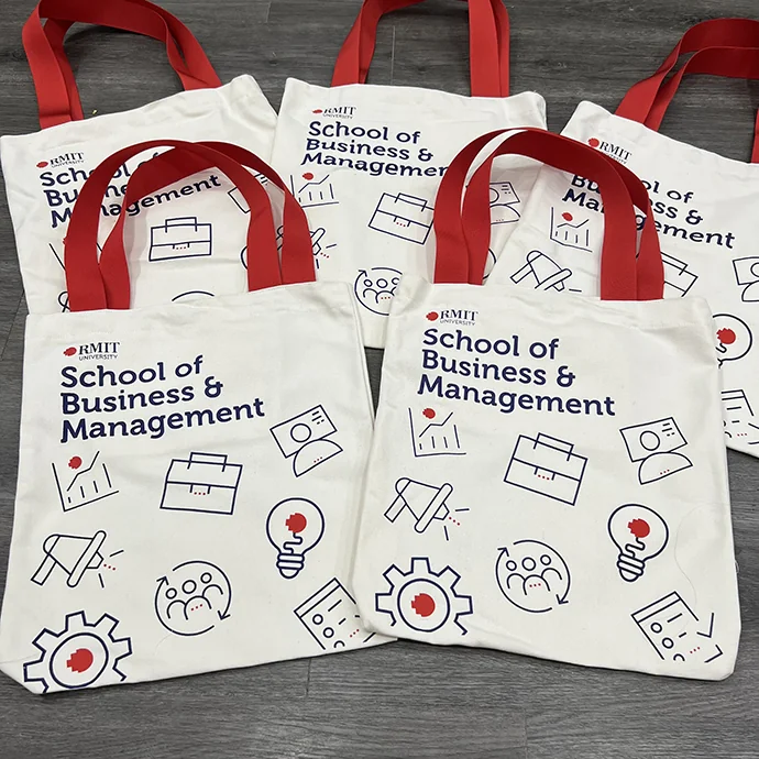 Túi Vải In Lụa - Túi Vải Đại Học RMIT - Sản Xuất Túi Vải Giá Rẻ