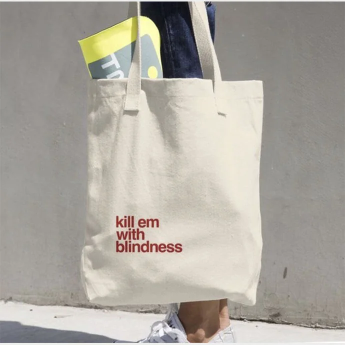 Túi Vải Canvas Màu Trắng In Ấn Thiết Kế Theo Yêu Cầu