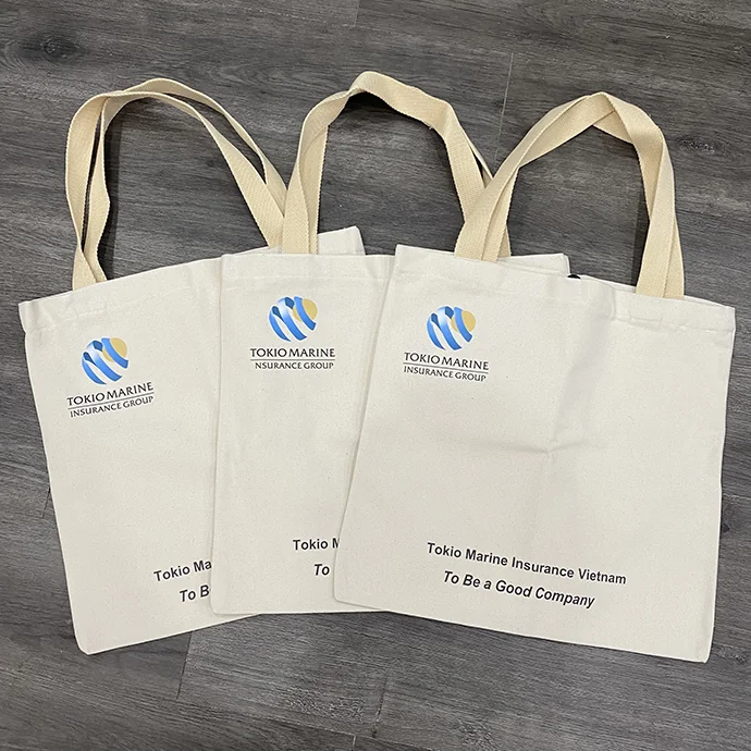 Túi Canvas In Chuyển Nhiệt TOKIO MARINE - Sản Xuất Số Lượng Lớn Giá Tốt