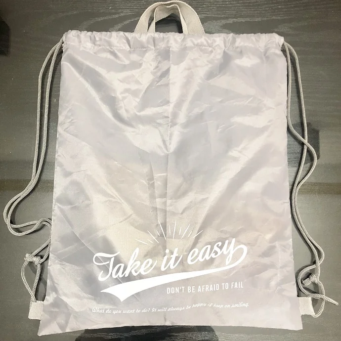 Túi Rút Dây Vải Dù Màu Xám – Túi Rút Tiện Lợi Đi Học & Đi Chơi