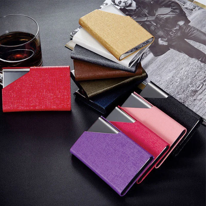 Hộp Đựng Danh Thiếp Vải Lụa Phối Kim Loại Cao Cấp – Sang Trọng, Hiện Đại, Tôn Vinh Phong Cách Doanh Nhân
