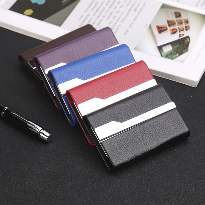 Hộp Đựng Danh Thiếp Da PU Phối Kim Loại – Sang Trọng, Hiện Đại, In Logo Doanh Nghiệp