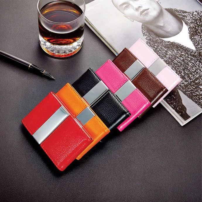 Hộp Đựng Namecard Da Cao Cấp Viền Kim Loại – Sang Trọng, Nhiều Màu, In Logo Doanh Nghiệp