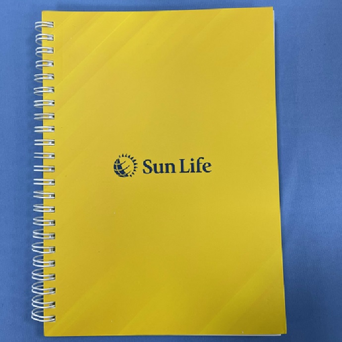 SỔ TAY MÀU VÀNG IN LOGO SUNLIFE