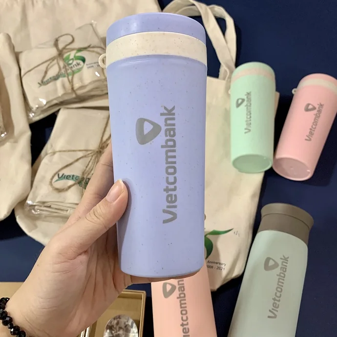 Bình Nước Lúa Mạch In Logo – Bình Nước Sinh Học Quà Tặng Doanh Nghiệp