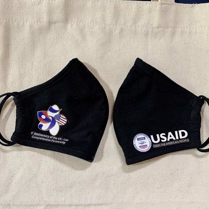 KHẨU TRANG VẢI IN LOGO USAID