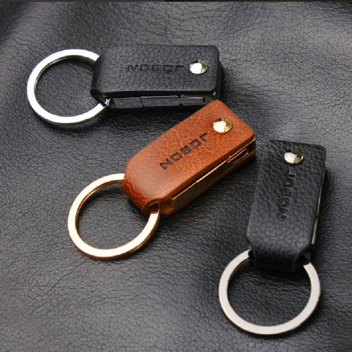Móc Khóa Da Cao Cấp In Logo – Phụ Kiện Da Bọc Kim Loại Sang Trọng