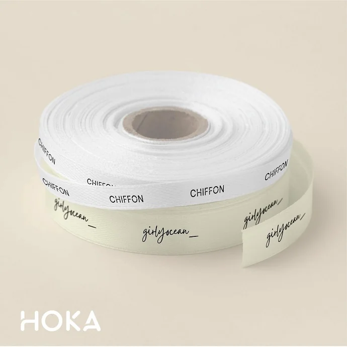 Ruy băng chiffon in logo thương hiệu – mềm mịn, sang trọng, theo yêu cầu