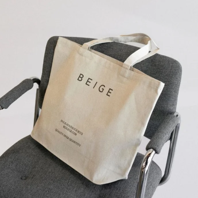 Túi Tote Canvas Màu Be Thời Trang Nữ BEIGE