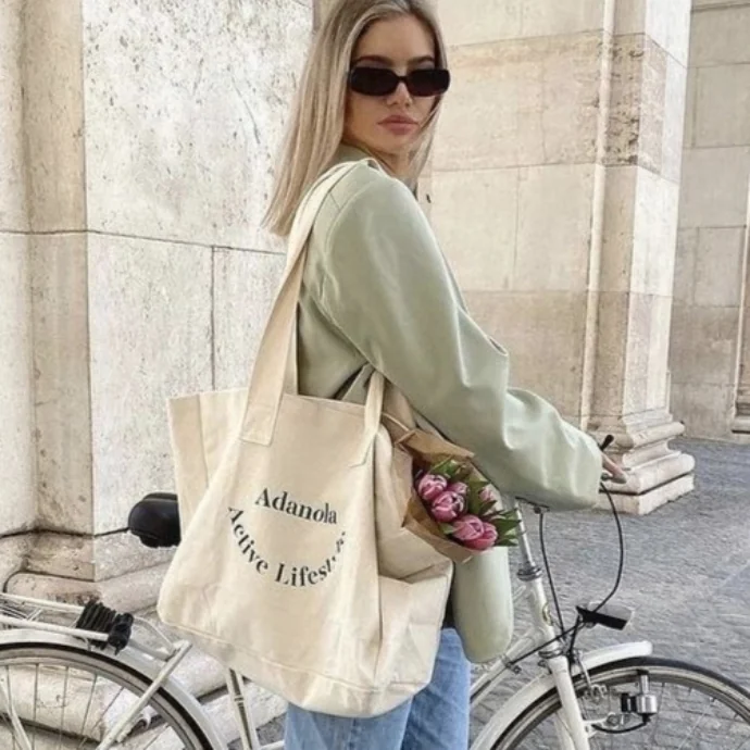 Túi Tote Canvas Thời Trang Nữ Adanola Active Lifestyle