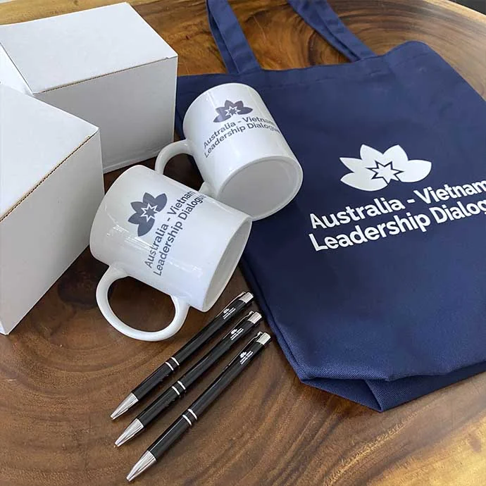 Túi tote vải canvas xanh đậm in logo theo yêu cầu